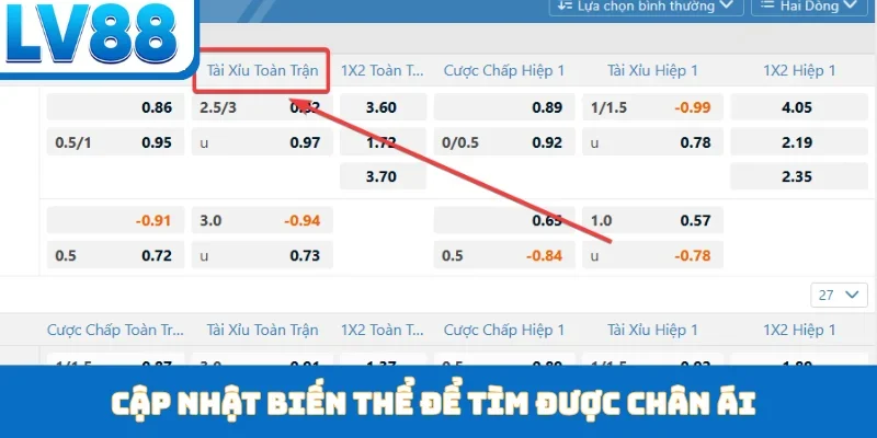 Cập nhật biến thể để tìm được chân ái